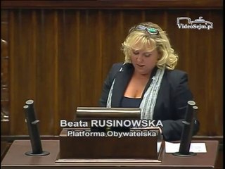 Poseł Beata Rusinowska - Wystąpienie z dnia 24 wrze�nia 2014 roku.
