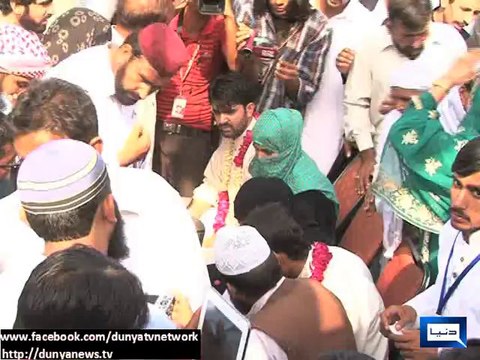 Dunya News - Constitution Avenue becomes marriage hall, 3 weddings at PAT sit-in
