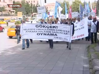 "Gökçek elini emeğimizden çek!"