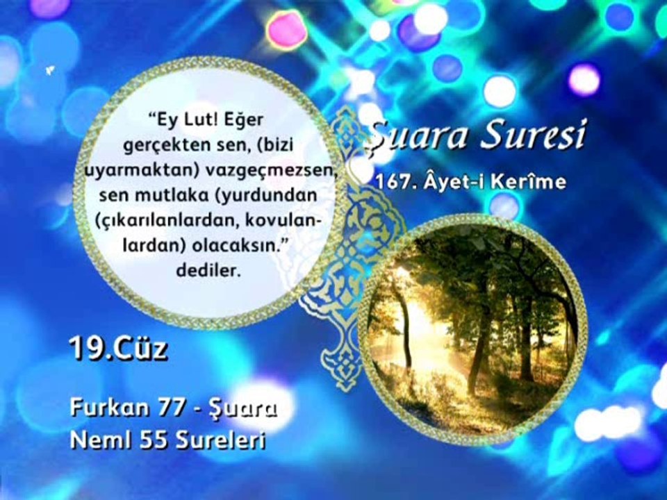 19. cüz 2. bölüm Kur'an-ı Kerim Hatim ve Meal okyay dernegi