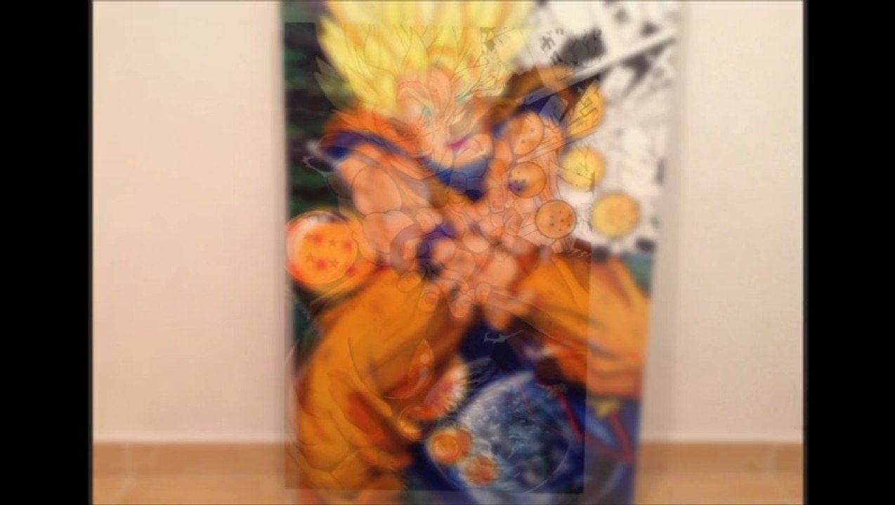 Dragon Ball Z-En un Minuto-Acrilico-Poderoso Goku