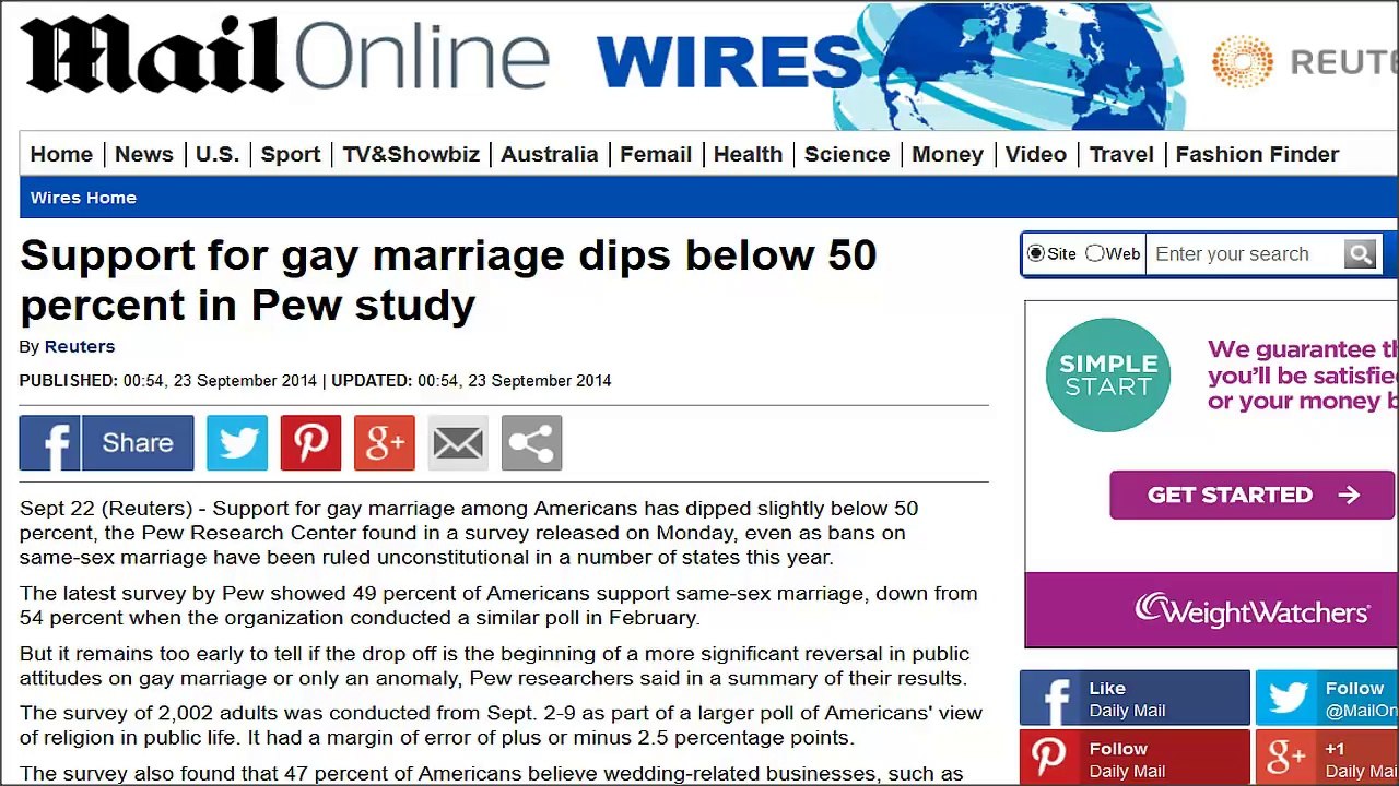 Poll | Support for Same-Sex 'Marriages' Leveling Off