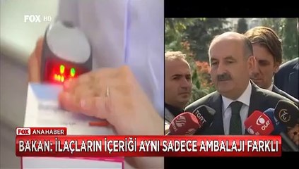 Bakan Mehmet Müezzinoğlu İlaçların içeriği aynı ambalajı farklı