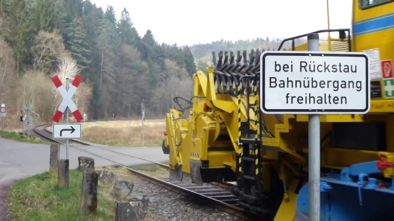 Stopfmaschine auf der Weislauterbahn