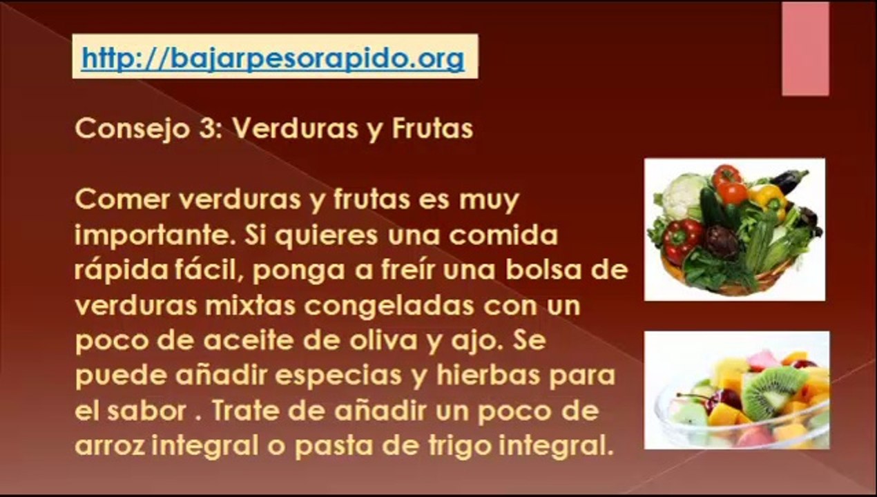 Como comer y bajar peso