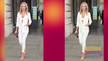 Kimberley Garner looks mighty angelic in all white cleavage