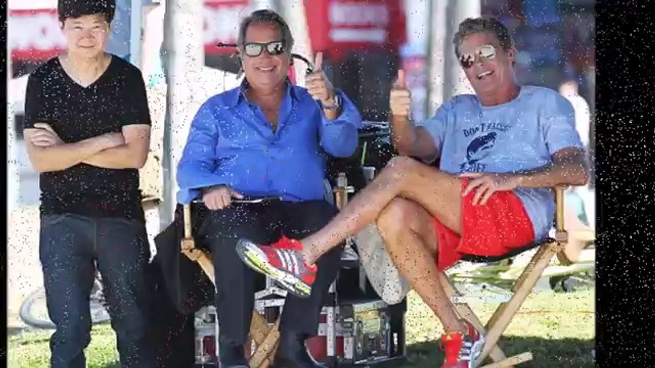 Justin Bieber and David Hasselhoff take a drive in Kitt from Knight Rider in Venice Beach