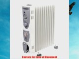 PremIAir 25kW Model 11 Fin Oil Filled Radiator with Adjustable Thermostat 3 heat settings 24 Hour Timer EH1364