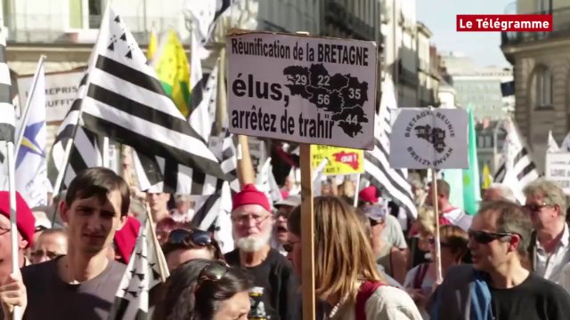 Nantes (44). Le défilé pour la Bretagne à cinq