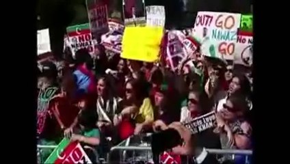 PTI New York Protest in front on UN Building