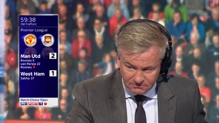 Soccer Saturday reaction Wayne Rooney's red card against West Ham - 27th September 2014.