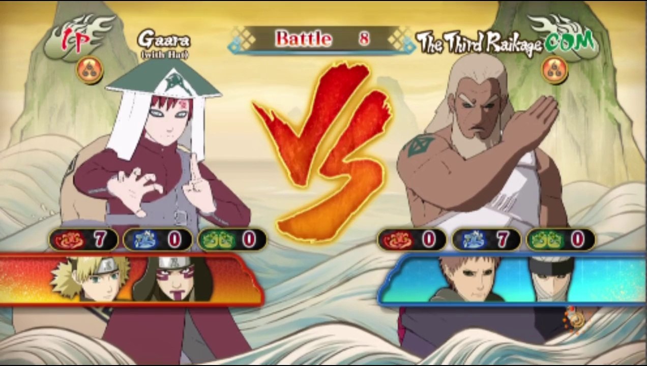 Fifth Kazekage Gaara VS Third Raikage In A Naruto Shippuden Ultimate Ninja Storm Revolution Match / Battle / Fight