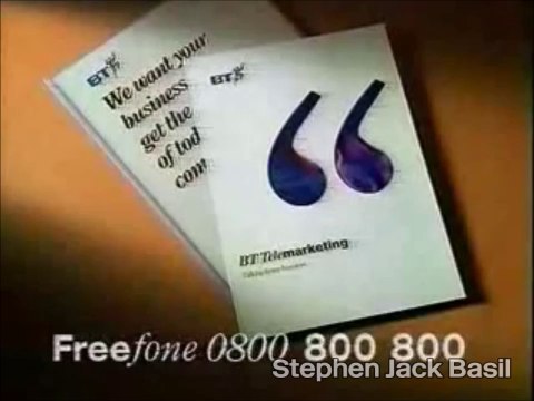 1980s TV advertisement ~ British Telecom, TeleMarketing