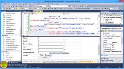 CustomValidator Control Tutorial using C# In Urdu (Video 1)