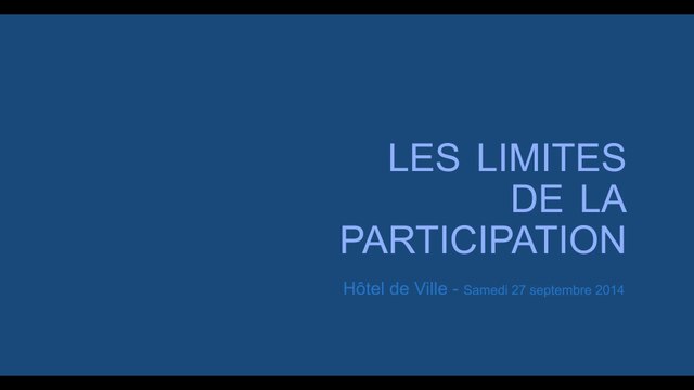 Les limites de la participation - Marion Carrel
