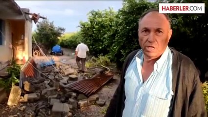 Kozan'da Fırtına Çatıları Uçurdu