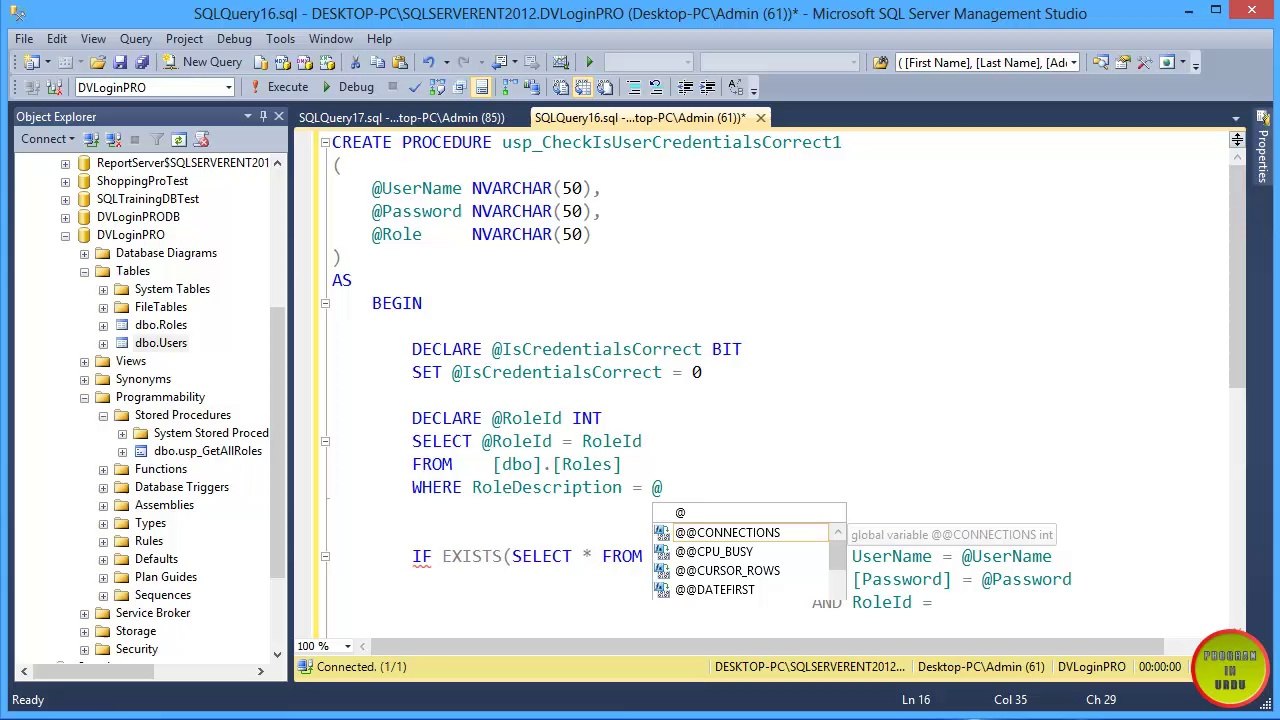 4.C# Database Programming In Urdu - Parameters & ExecuteScalar() Example