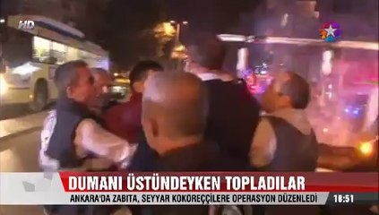 Ankara'da Büyükşehir ve Çankaya Belediyesinin Seyyar Kokoreççi operasyonu