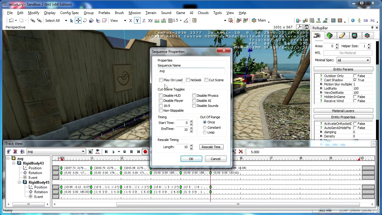 Crysis Sandbox Zugfahrt mit Track View (GER)