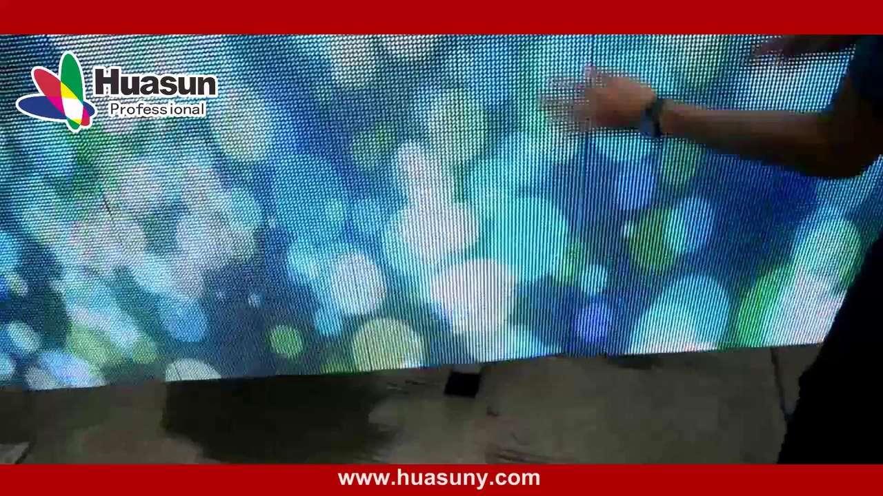 Semi-outdoor Slim Thin Flexible LED Curtain display  P6 for Rental