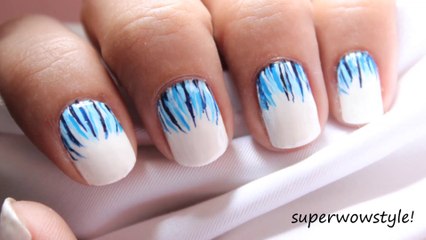 Like a Waterfall Easy Nail Designs & Easy Short Nails Tutorial (Prachi Agarwal Nail Art)