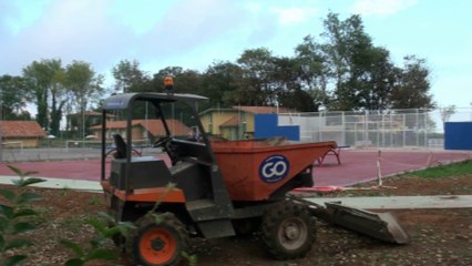 Obras de los nuevos equipamientos deportivos en Perlora