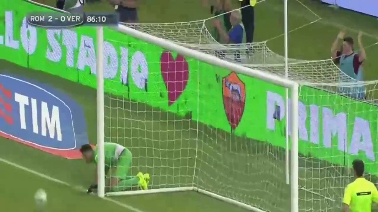 Mattia Destro Amazing Goal from Midfield - Roma vs Hellas Verona 2-0 Serie A 27/09/2014