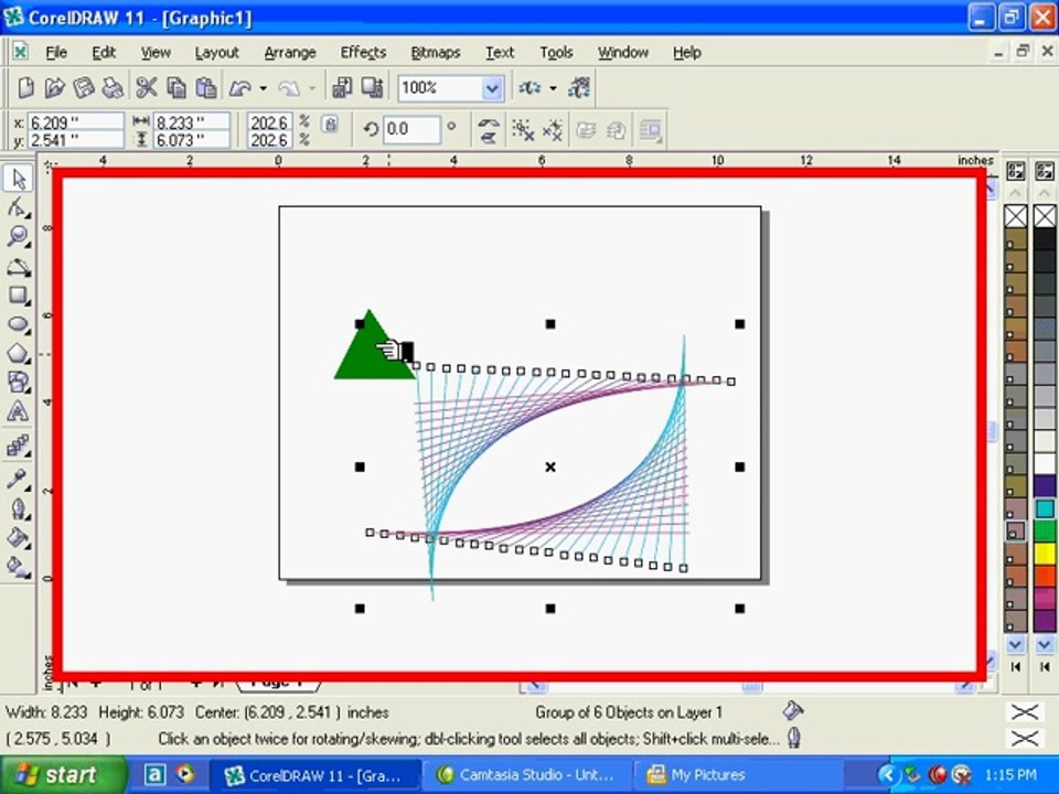 Corel Draw Tutorial: Use of 3 point Curve Tool
