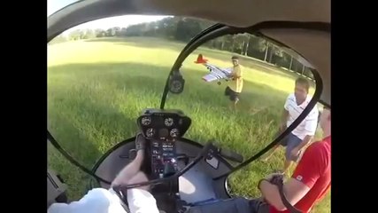 Helicopter Pilot Saves Kid's RC Plane