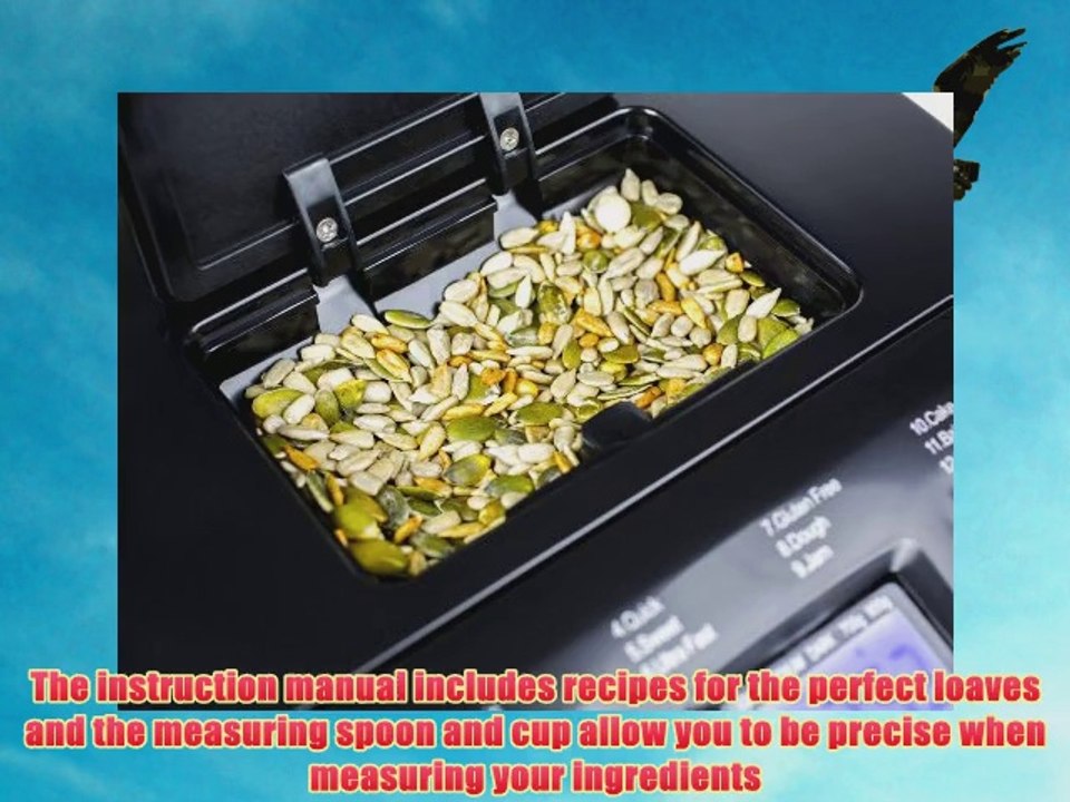 Andrew James Red Premium Bread Maker With Automatic Ingredients Nut And Raisin Dispenser Includes 2 Year Warranty