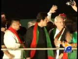 Imran Khan On Stage-Geo Reports-28 Sep 2014