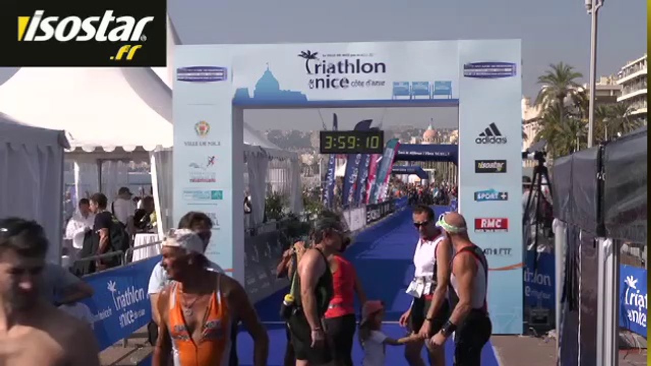 Arrivée Triathlon de Nice côte d'azur de 03.56.37 à 04.02.21
