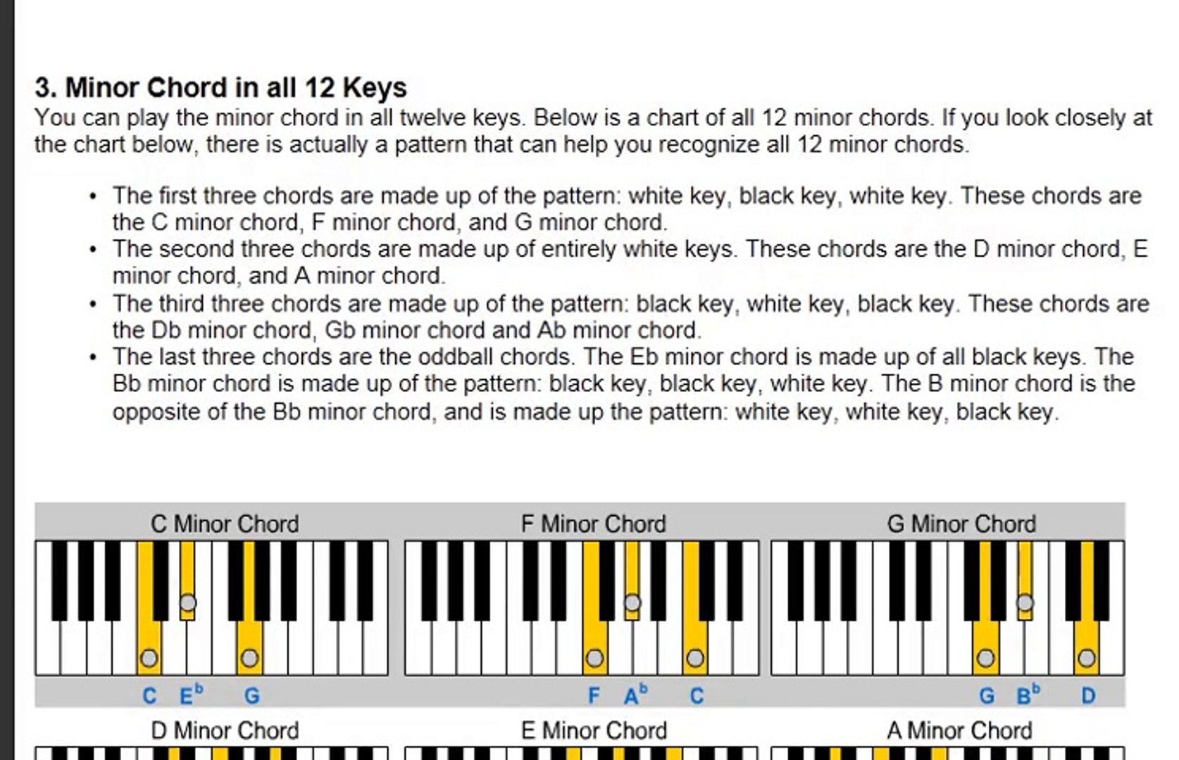 Minor Piano Chords The Most Beautiful Minor Chord Progression On Piano