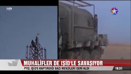 Amerika, Kobani'yi vurdu IŞİD araçları ve Binaları bombalandı