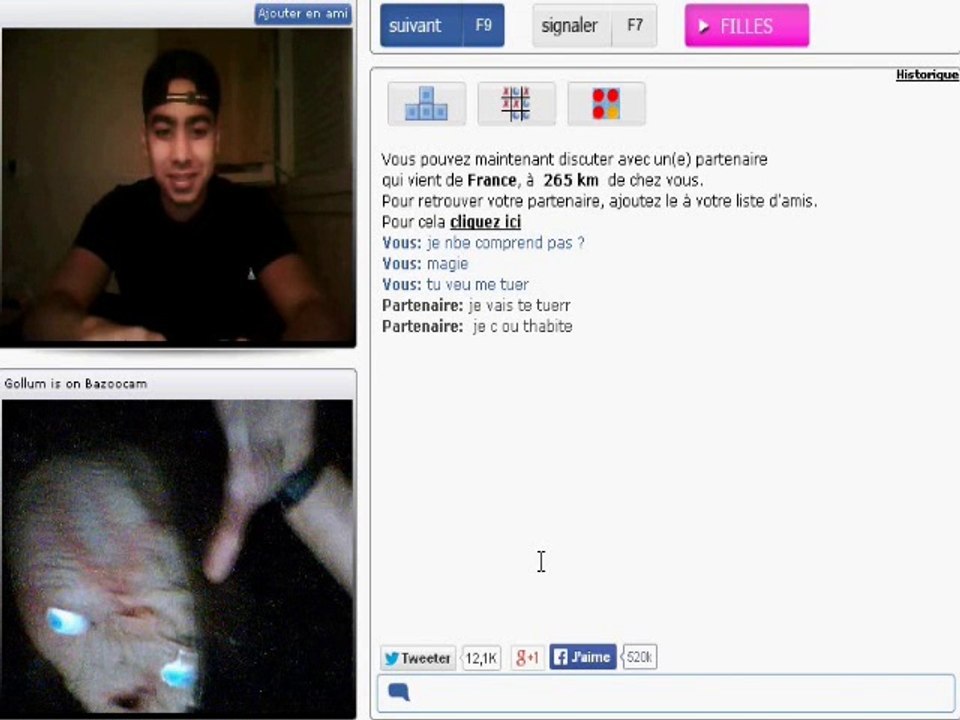 Agression au couteau sur Bazoocam