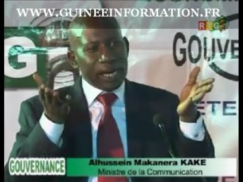 Alhoussény Makanéra Kaké, ministre de la Communication dans dans l’émission l’Œil du Lynx