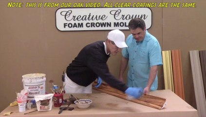 Faux Finish White Washed foam crown molding. By Creative Crown