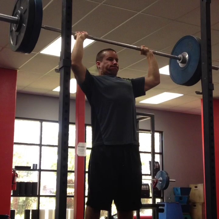 9/22- strict press, 1rm. 170 lbs