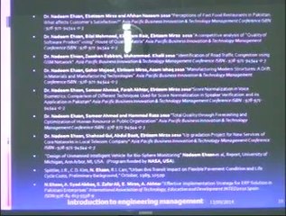 Dr. Nadeem Ehsan, Engineering Project Management (EPM), Fa-14, Week # 1, Lecture # 1, Part 2