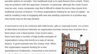 Rockfire Investment Management appreciates the benefits of mini bonds for organisations