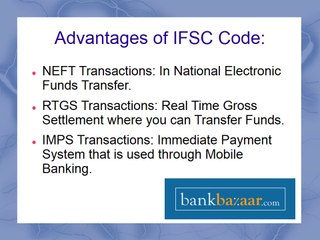 Advantage of IFSC Code