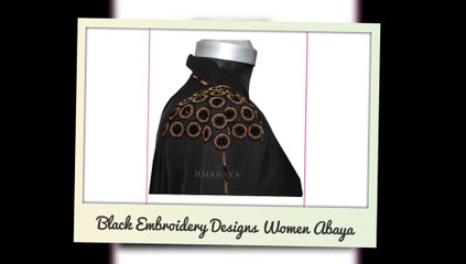 Women Black Embroidery Designer Abaya