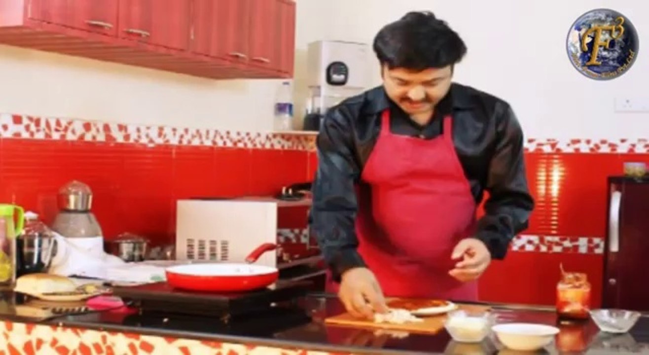 Shredded Chicken Pizza - A delicious Italian recipe with Indian flavour by F3 Bachelors Cooking