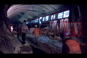 İşte metro kazası sonrası skandal görüntüler