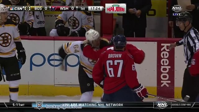 Hockey Fight : Bobby Robins vs Liam OBrien Sep 26, 2014