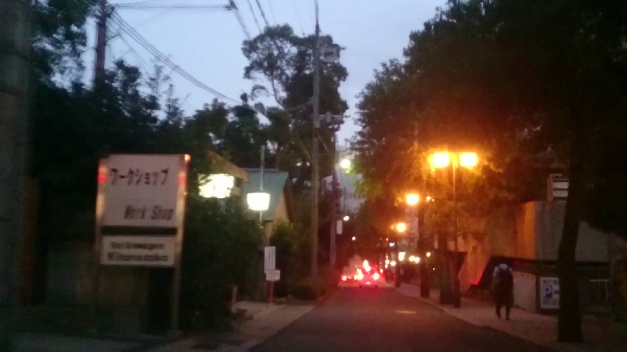 ドライブ映像　　神戸　三宮　生田神社の横の道