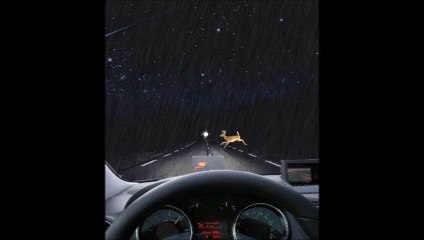 Accident de chevreuil ! (GIF animé)