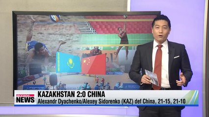 Kazakhstan tops China in beach volleyball finals