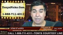 BYU Cougars vs. Utah St Aggies Free Pick Prediction College Football Point Spread Odds Betting Preview 10-3-2014