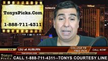 Auburn Tigers vs. LSU Tigers Free Pick Prediction College Football Point Spread Odds Betting Preview 10-4-2014